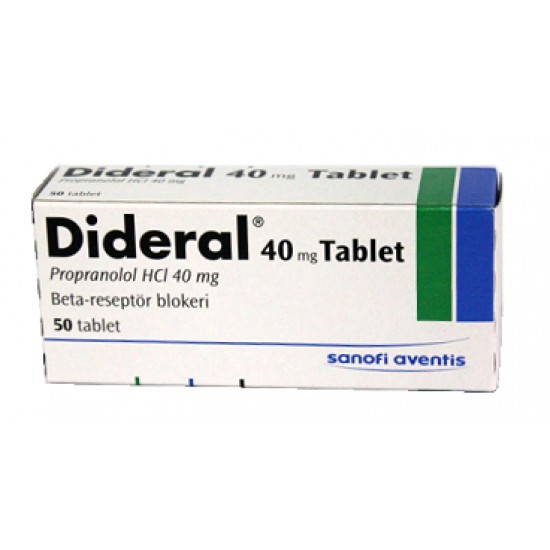 Dideral Propranolol 40 Mg 50 Tablets Sanofi